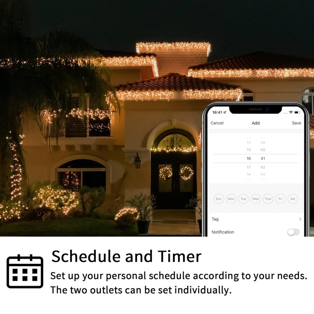 Minoston Z-Wave 800 Series Dual Smart Plug for Outdoor and Indoor (MP2