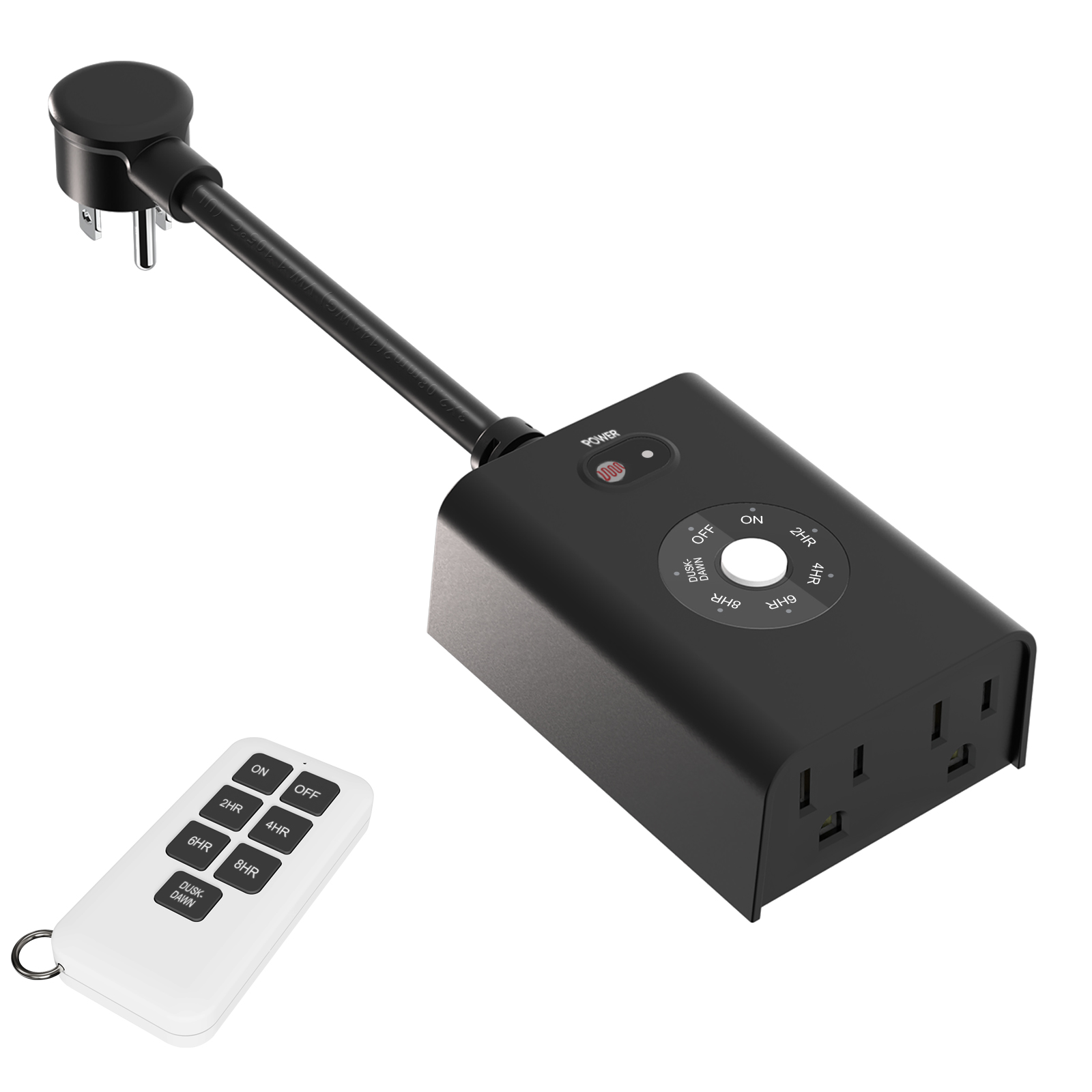 Minoston Outdoor Timer Outlet for Outdoor with Remote (MP42T)