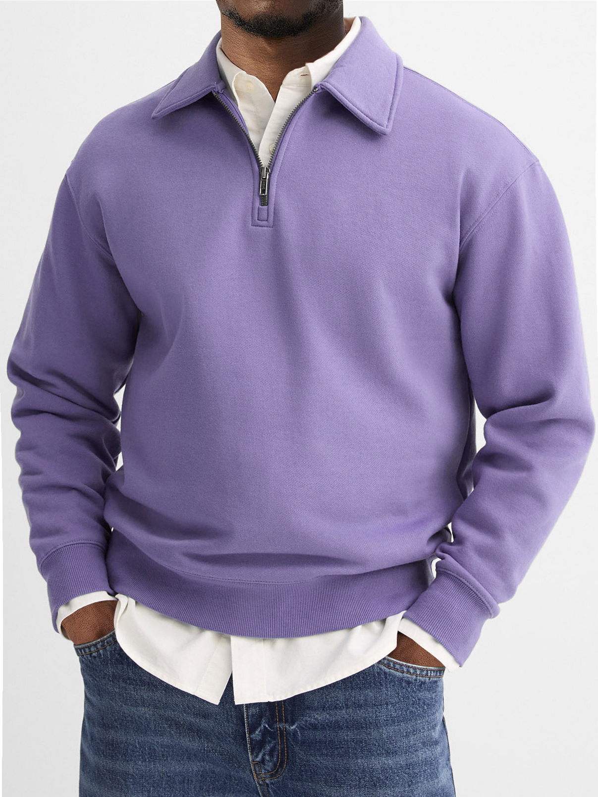 Men's Quarter Zip Lapel Casual And Comfortable Everyday Sweatshirt