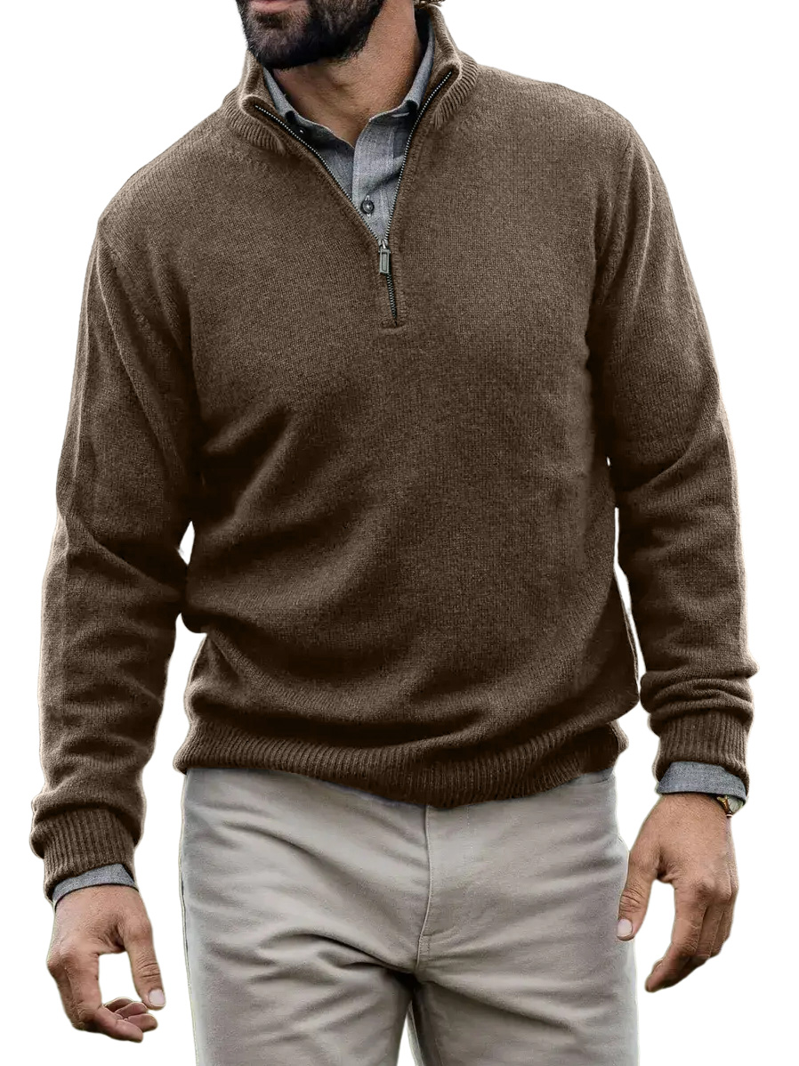 Men's Casual Comfortable Quarter Zip Sweater