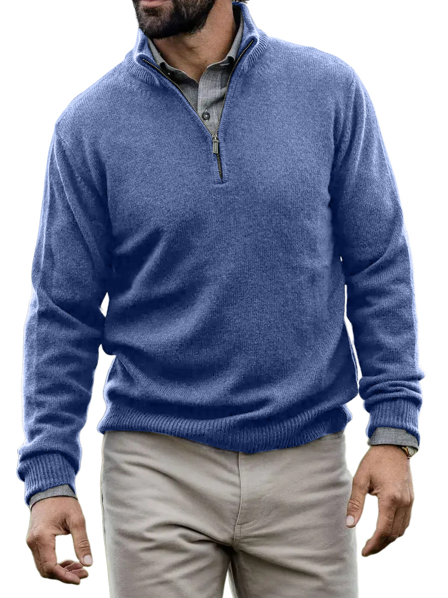 Men's Casual Comfortable Quarter Zip Sweater