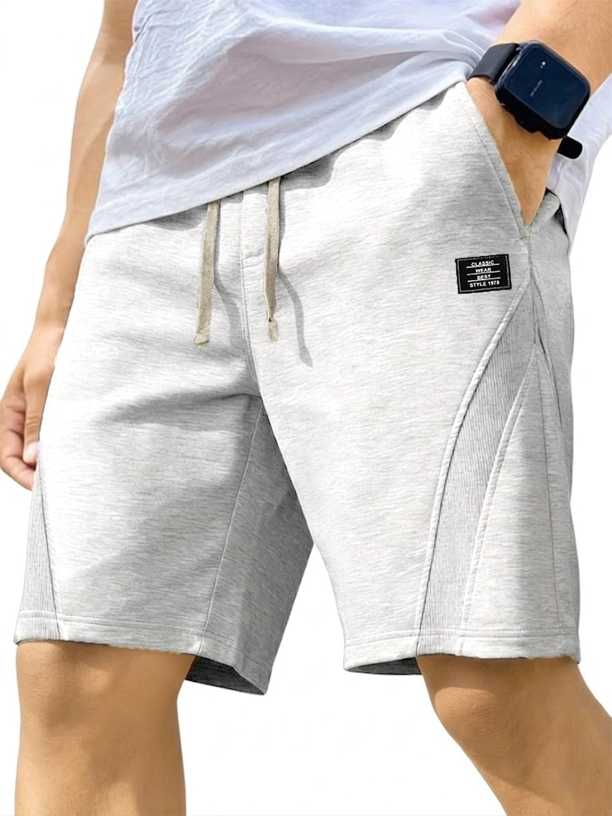 Men's Casual Deconstructed Sports Logo Shorts
