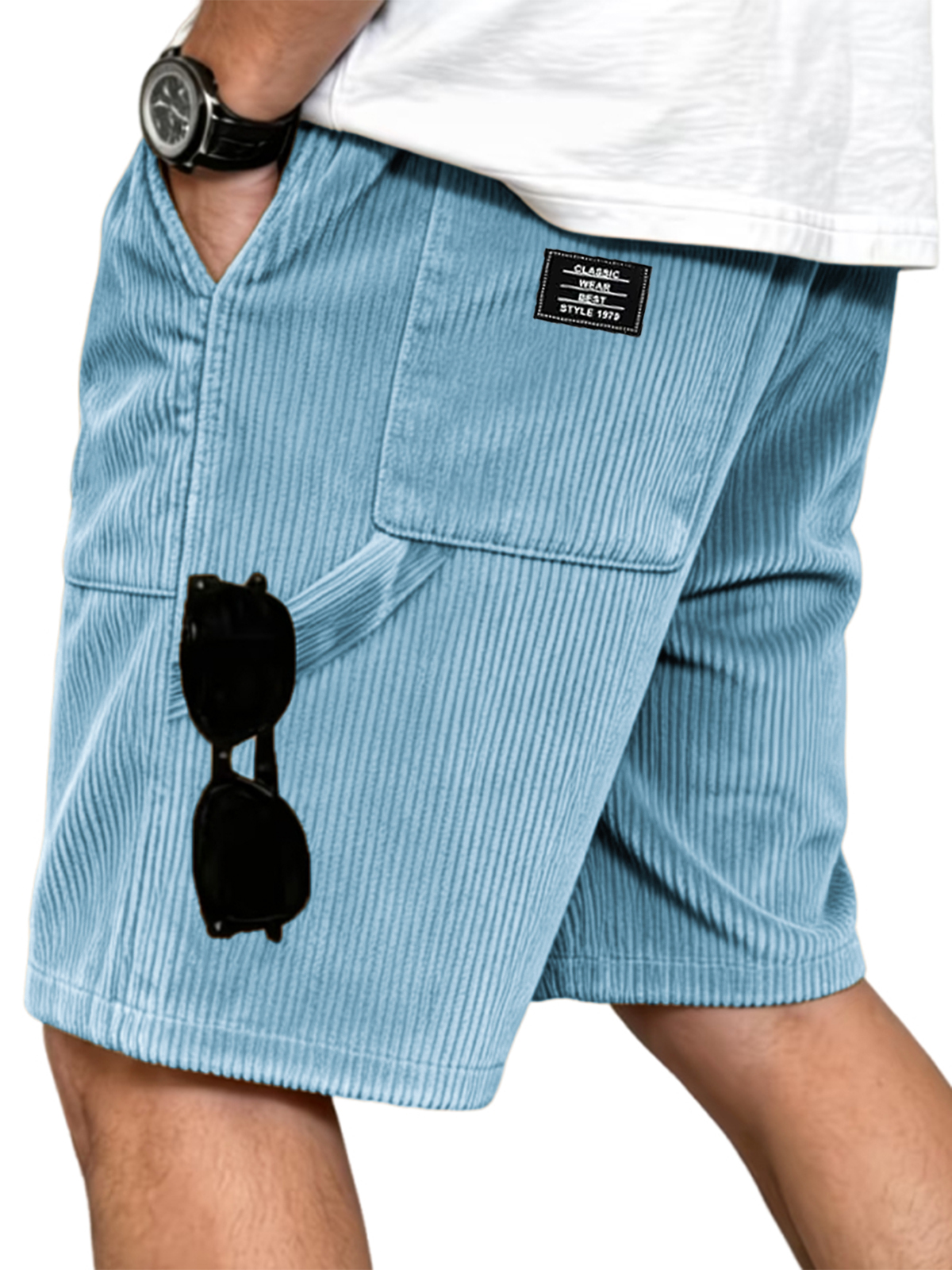 Men's Ribbed Fashion Casual Shorts