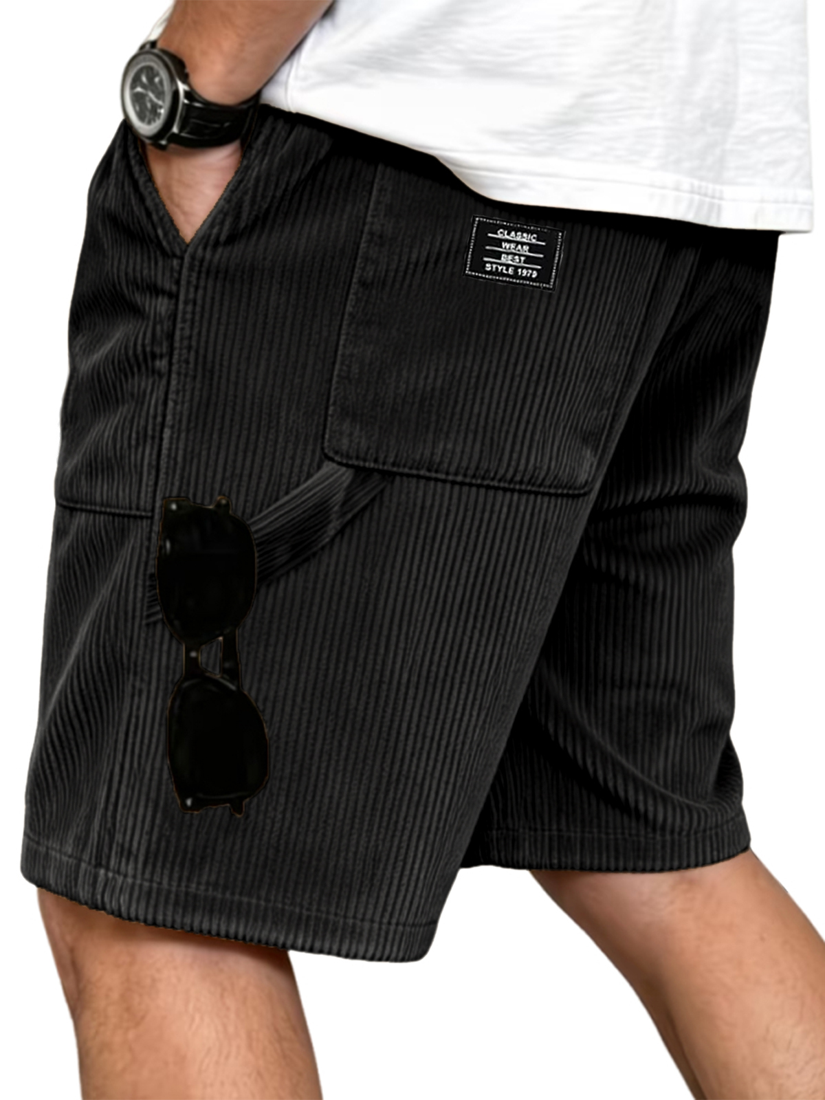 Men's Ribbed Fashion Casual Shorts