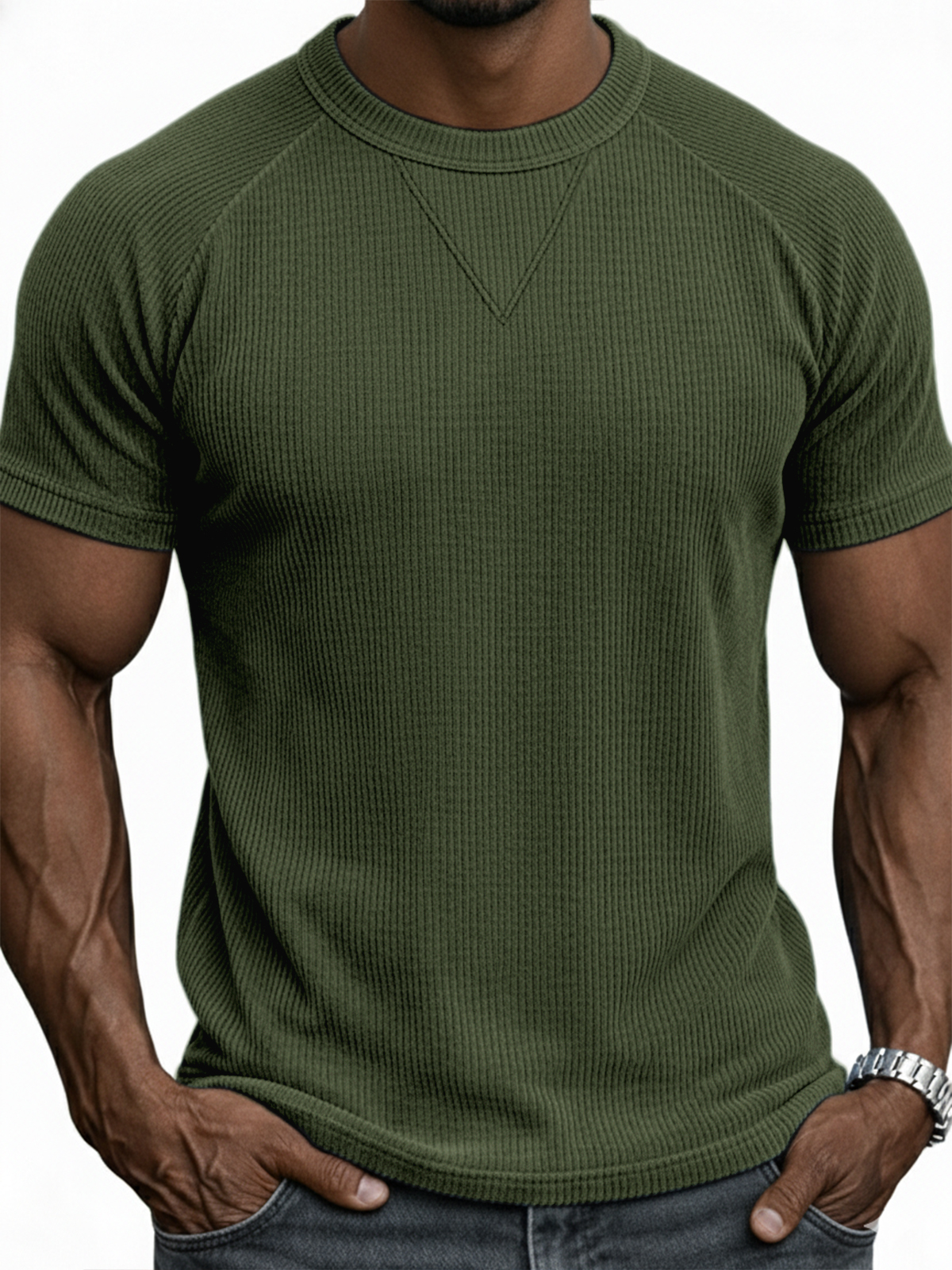 Corduroy Ribbed Patchwork Pullover Top