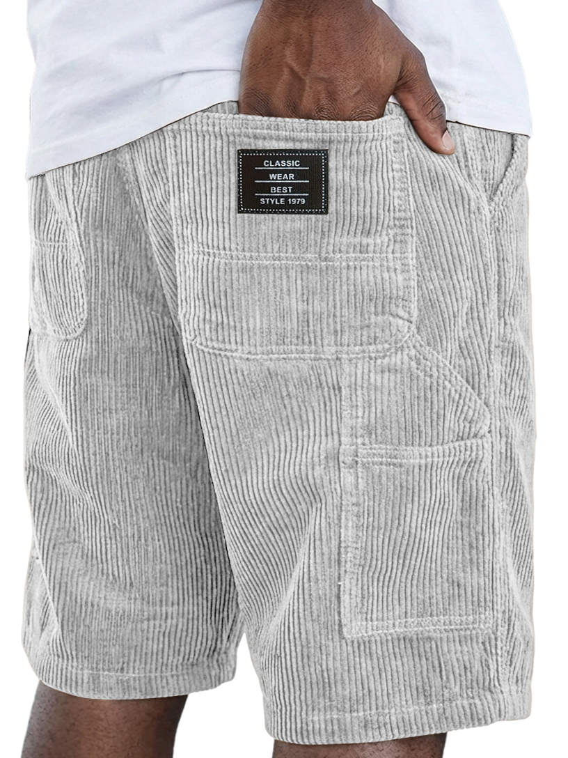 Men's Vintage Corduroy Multi-pocket Work Shorts