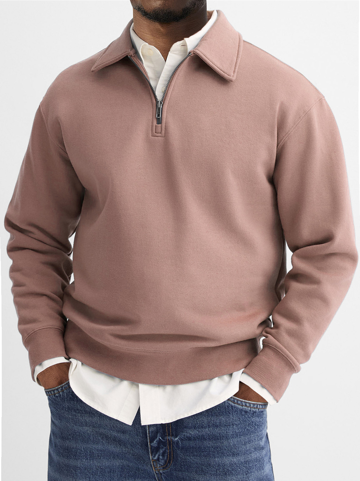 Men's Quarter Zip Lapel Casual And Comfortable Everyday Sweatshirt