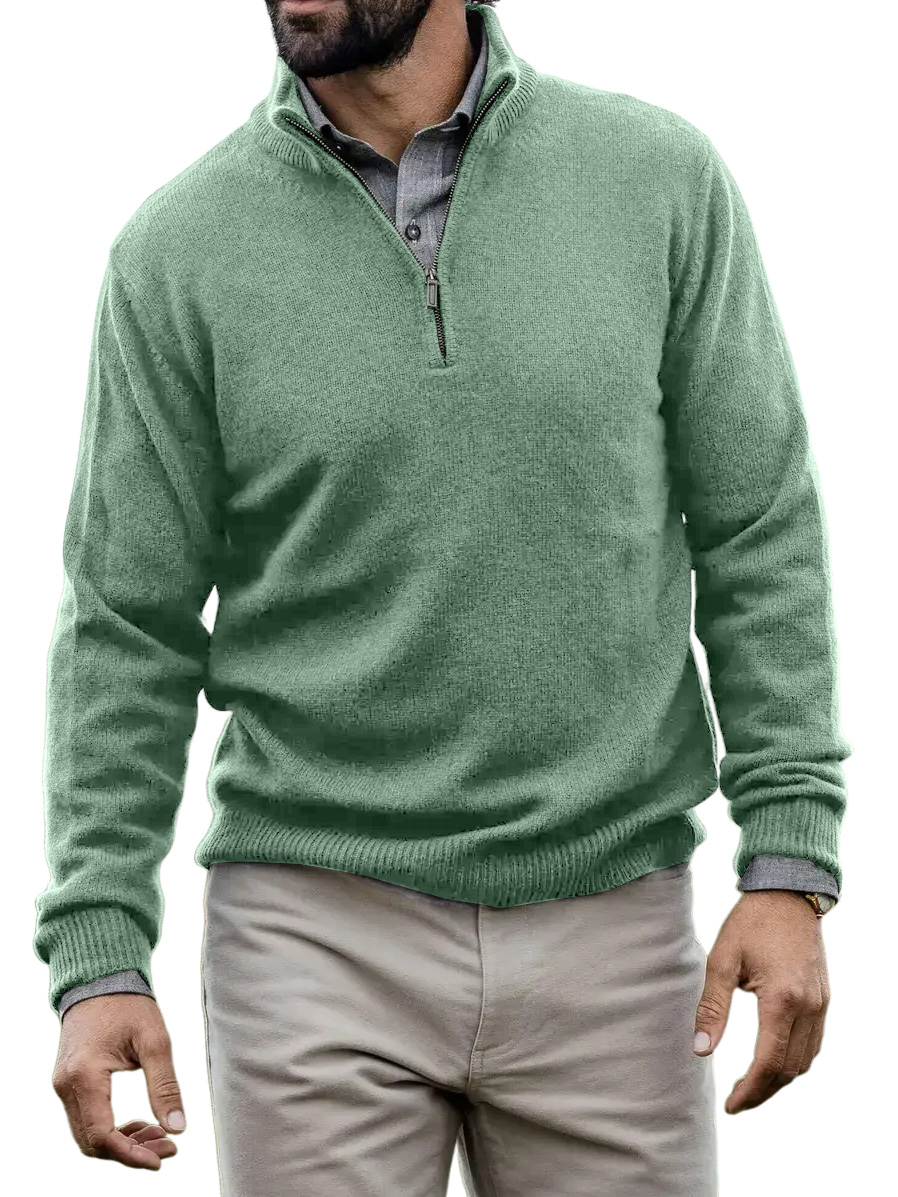 Men's Casual Comfortable Quarter Zip Sweater