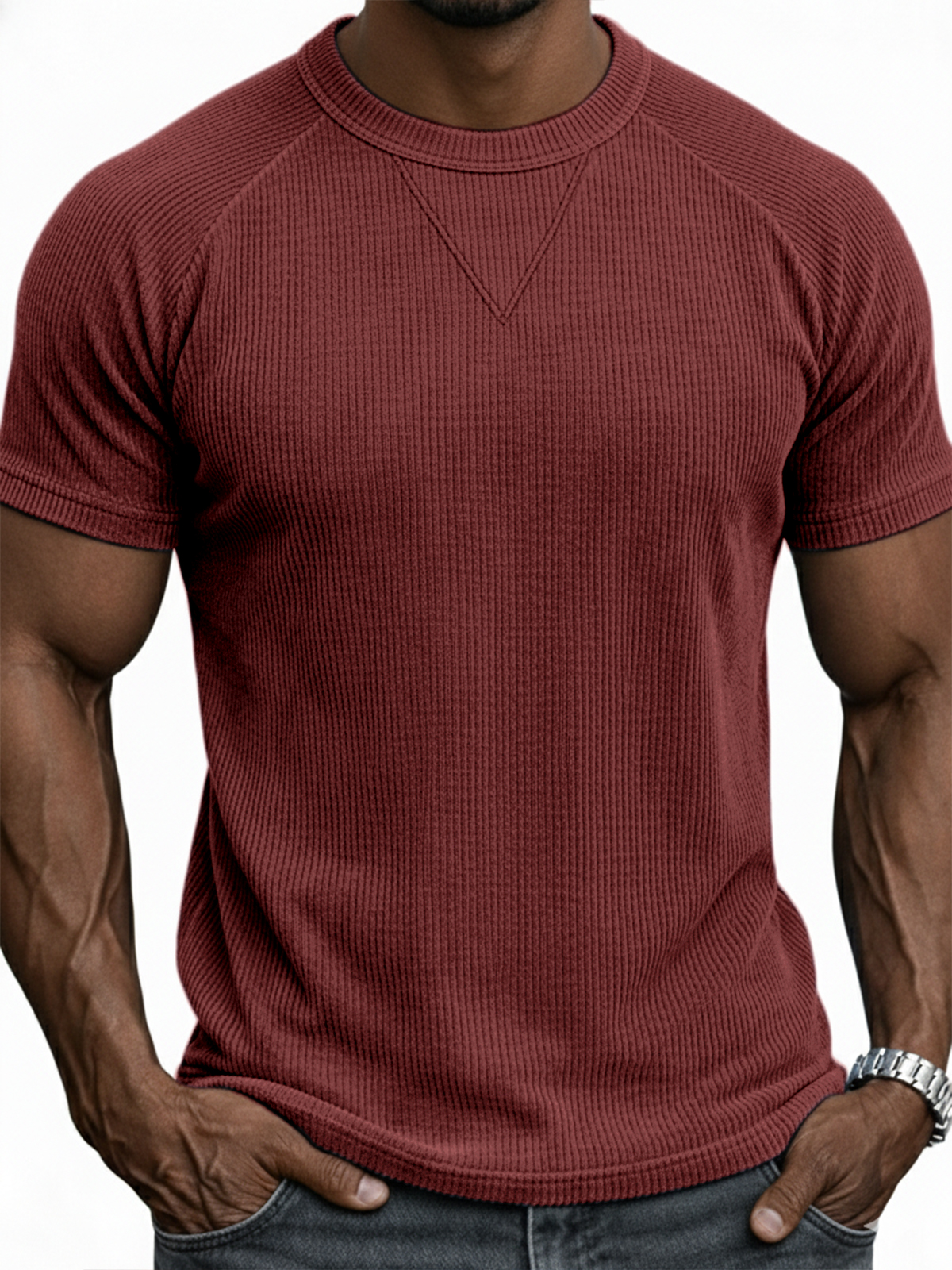 Corduroy Ribbed Patchwork Pullover Top