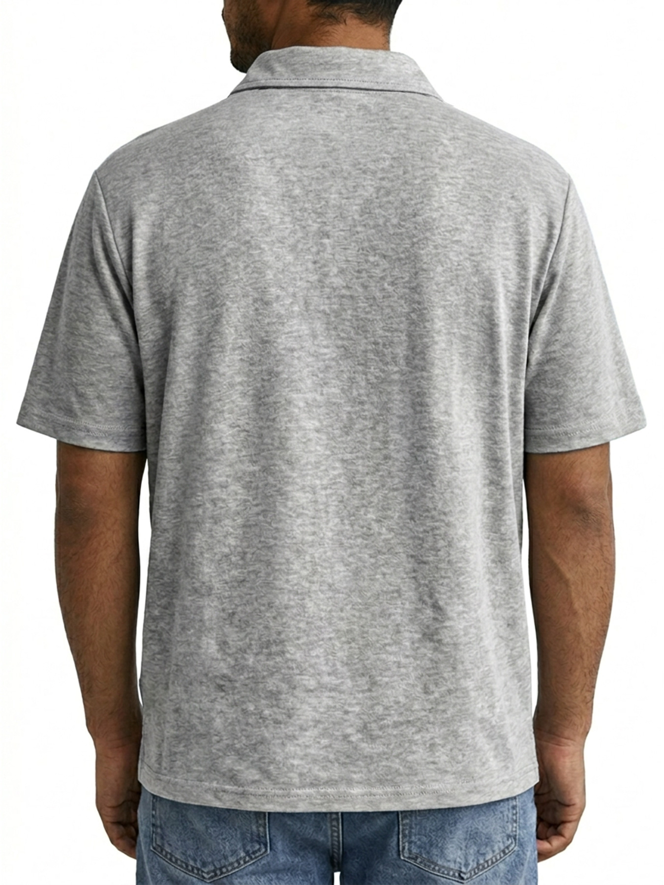 Men's Everyday Minimalist Deconstructed Design Casual Short-sleeved Polo Shirt