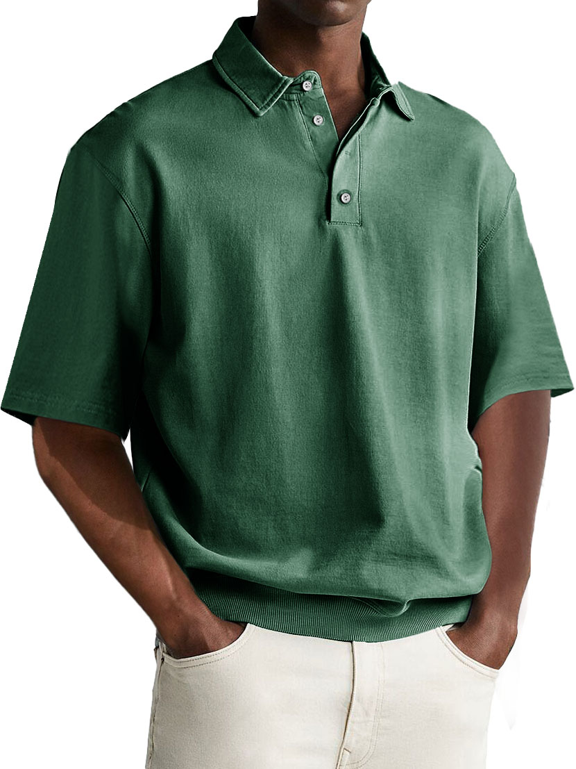 Men's Fashion Comfortable And Casual Lapel Short-sleeved Polo Shirt