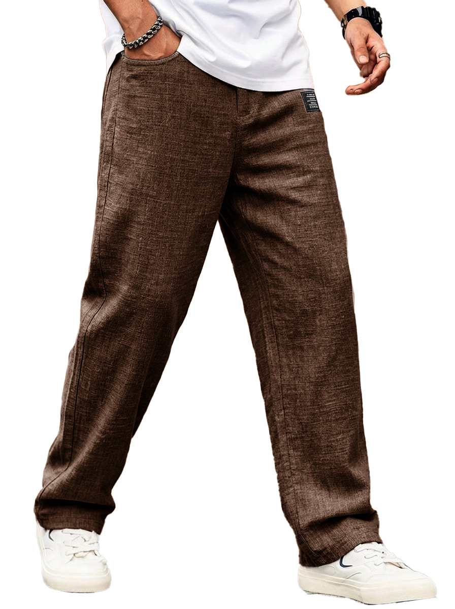 Men's wear fashionable casual linen fabric loose pants