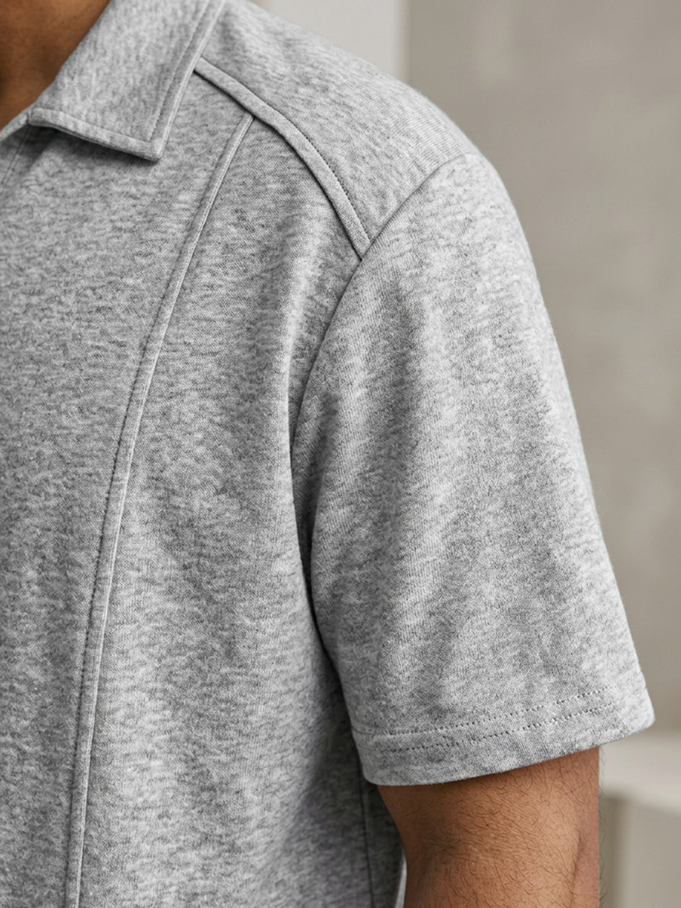 Men's Deconstructed Design Seagull Collar Casual Short-sleeved Polo Shirt