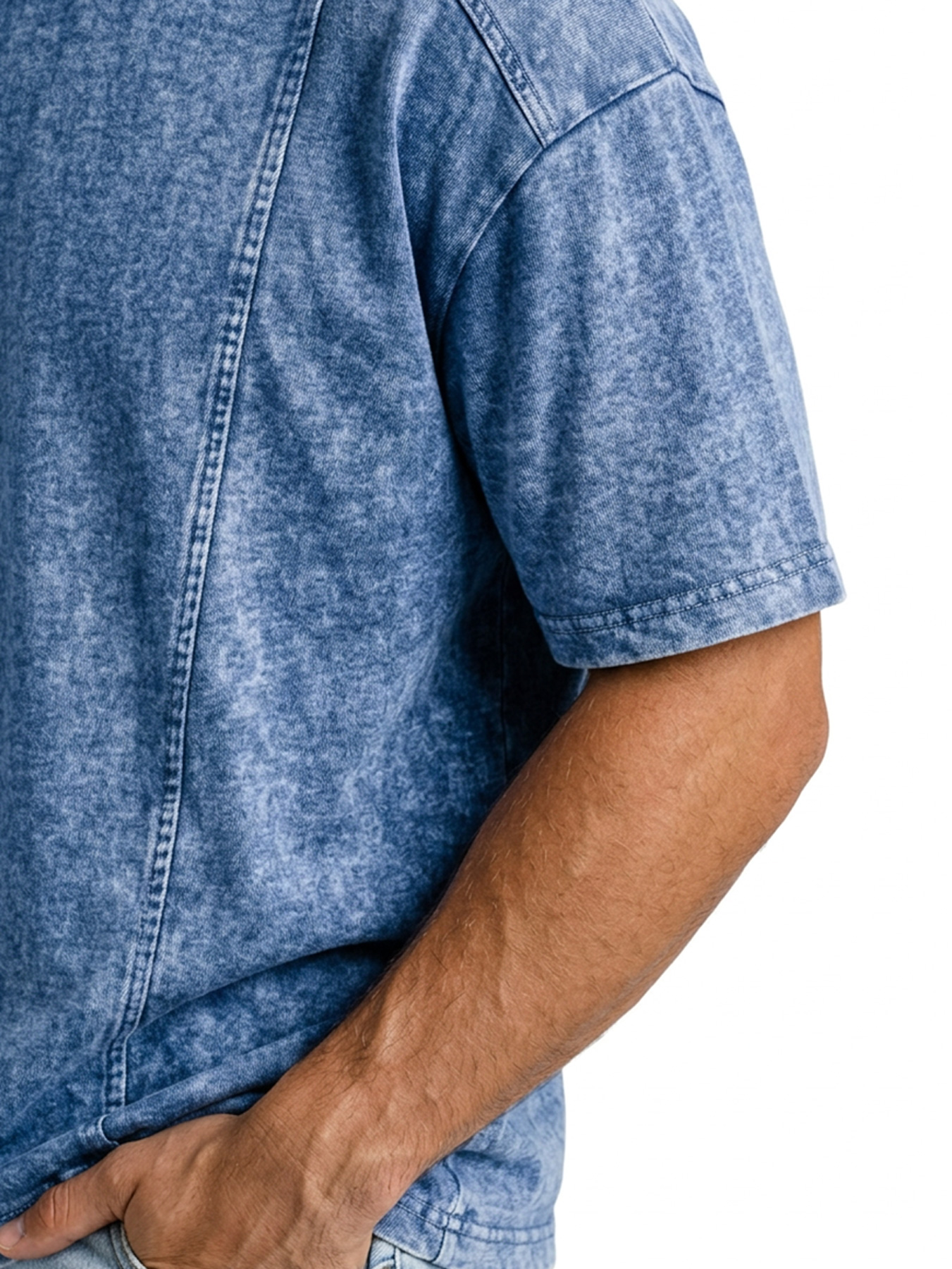 Men's Retro Crew Neck Deconstructed Casual Short-Sleeve T-Shirt