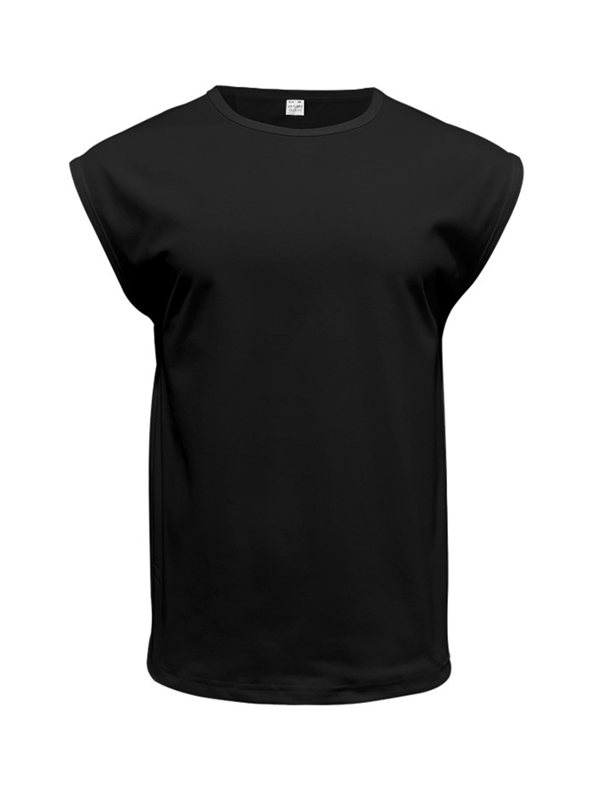 Men's Summer Round Neck Solid Color Sleeveless Tank Top T-Shirt