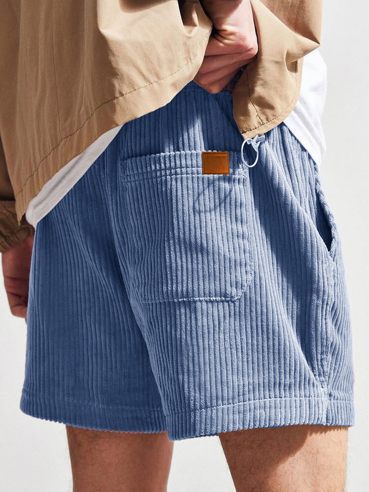 Men's Fashion Retro Sports Corduroy Fabric Shorts