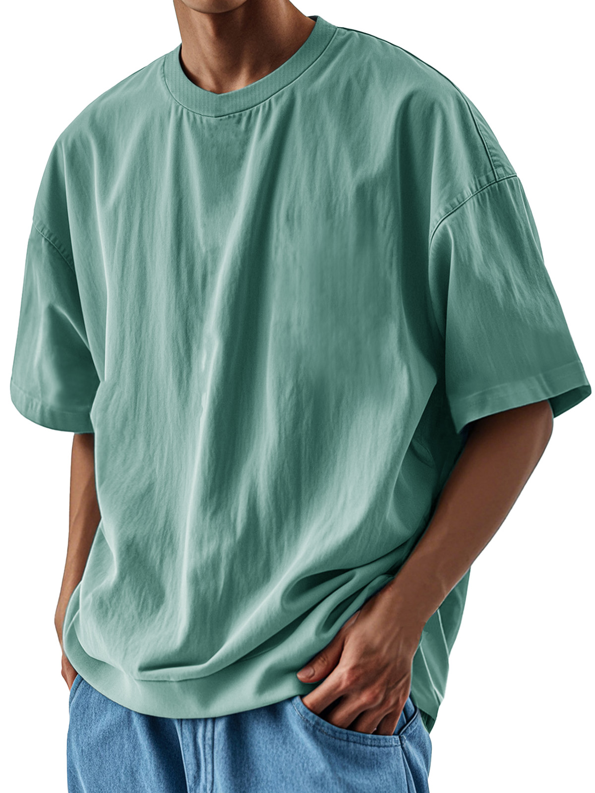 Men's Fashion Casual Loose Pocket Short Sleeve T-Shirt