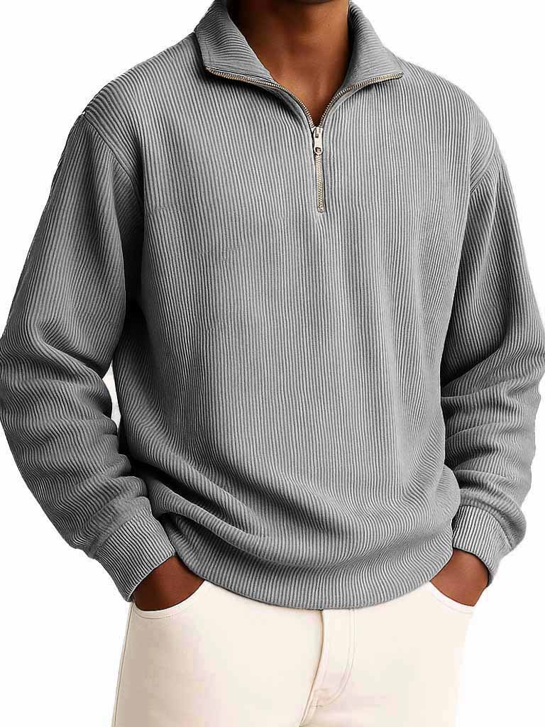 Men's Clothing Fashionable Casual Daily Stand-collar Long-sleeved Zipper Hoodie