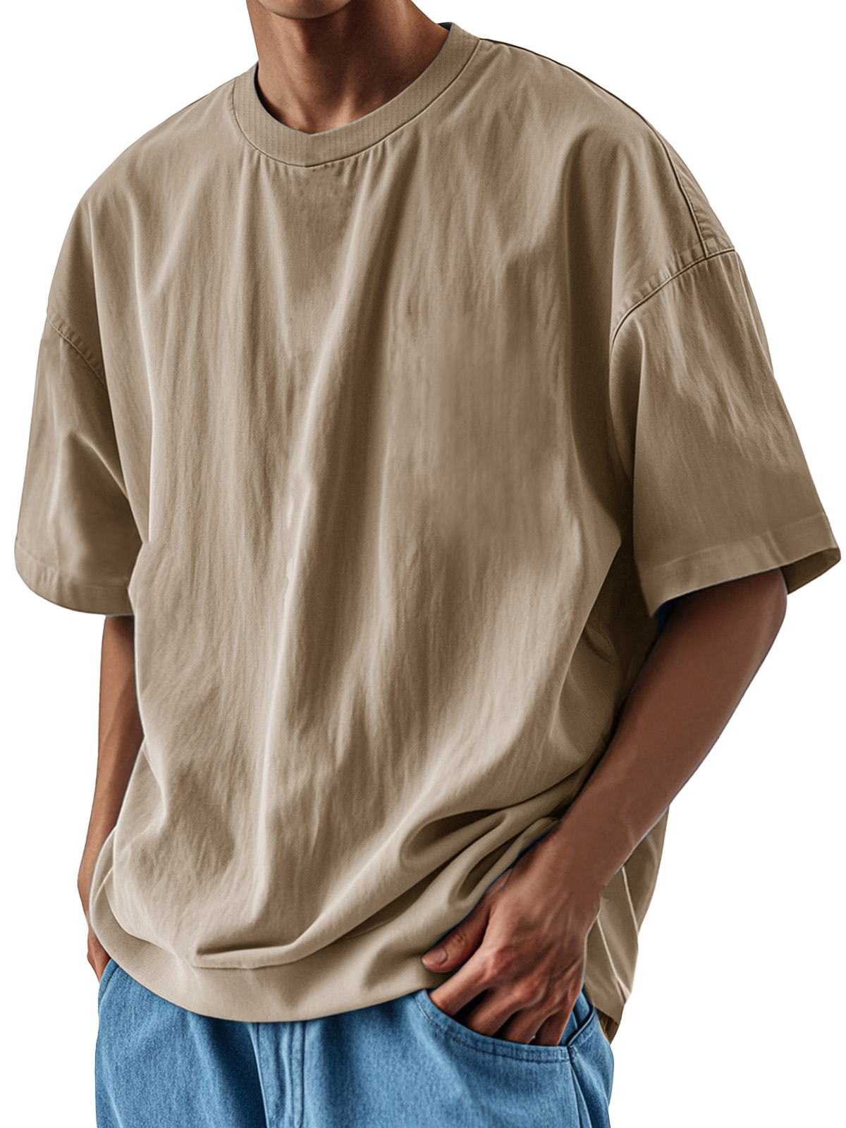 Men's Fashion Casual Loose Pocket Short Sleeve T-Shirt