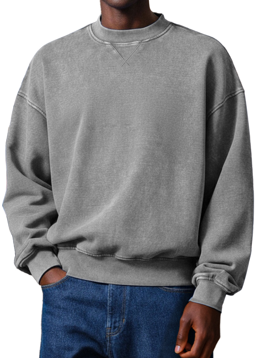 Men's Simple Retro Design Round Neck Sweatshirt