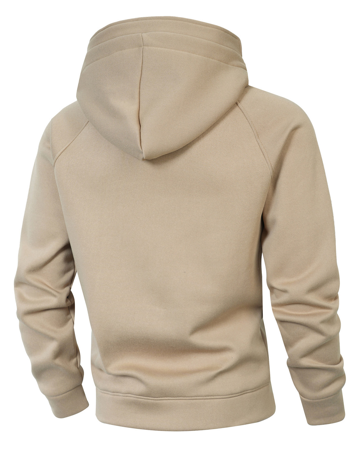 Men's Casual Solid Color Multi-pocket Hooded Cardigan Zipper Jacket