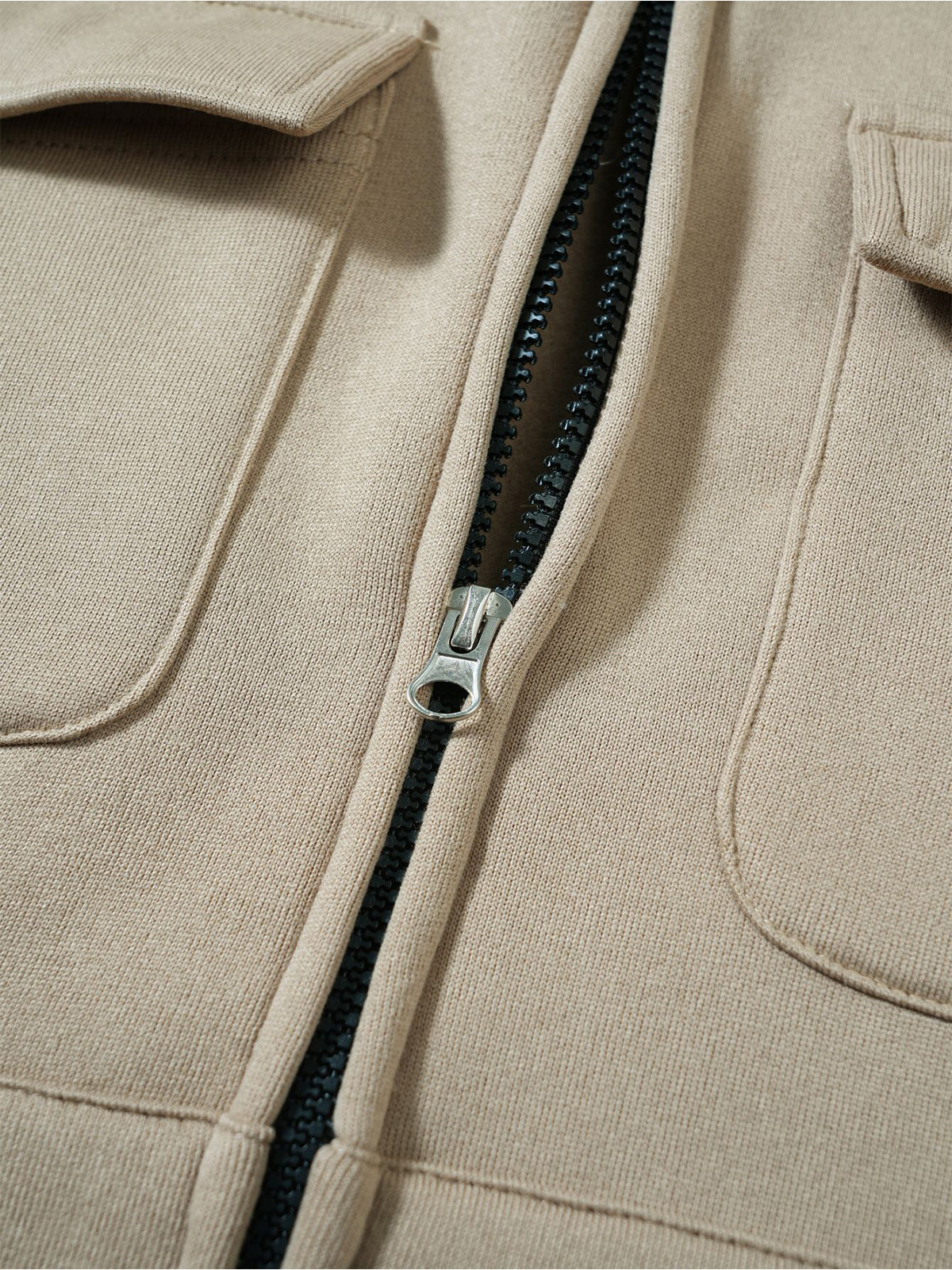 Men's Casual Solid Color Multi-pocket Hooded Cardigan Zipper Jacket