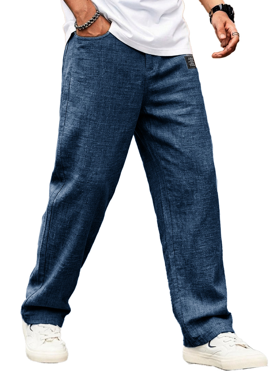 Men's wear fashionable casual linen fabric loose pants