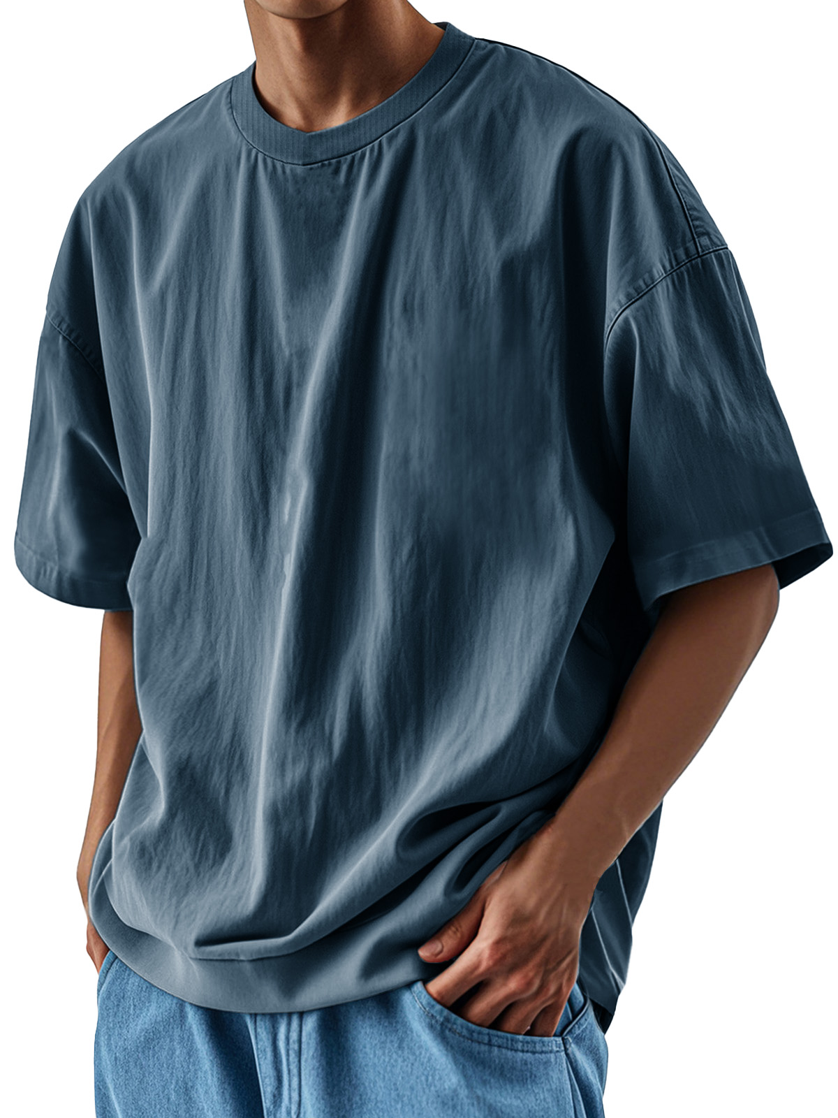 Men's Fashion Casual Loose Pocket Short Sleeve T-Shirt