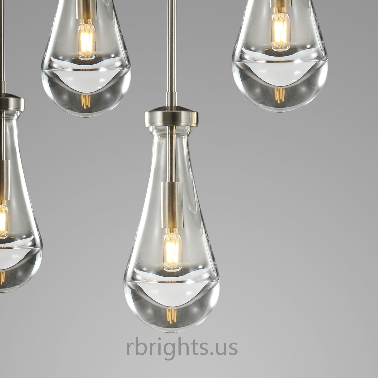 Raindrops Rectangular Chandelier 36" rod chandeliers for dining room,chandeliers for stairways,chandeliers for foyer,chandeliers for bedrooms,chandeliers for kitchen,chandeliers for living room Rbrights   