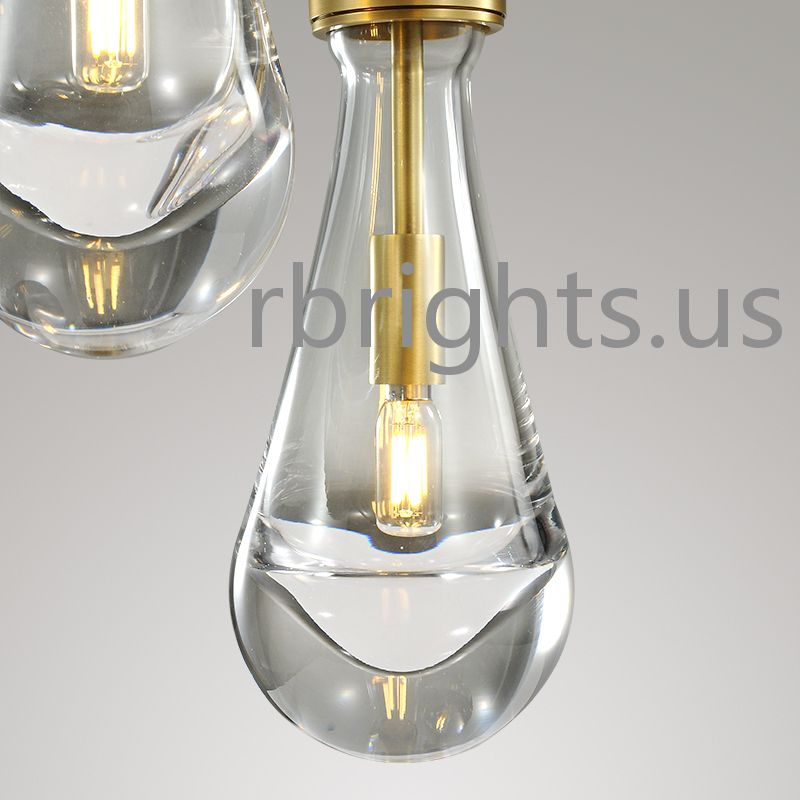 Raindrop round chandelier 8"(rod) chandeliers for dining room,chandeliers for stairways,chandeliers for foyer,chandeliers for bedrooms,chandeliers for kitchen,chandeliers for living room Rbrights   