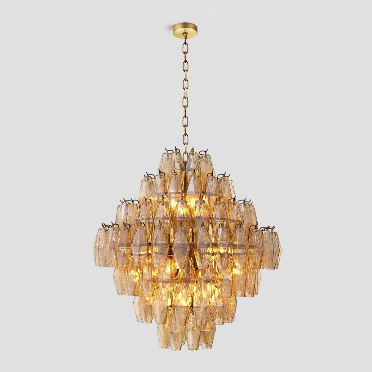 Allare Smoke Glass Large Chandelier