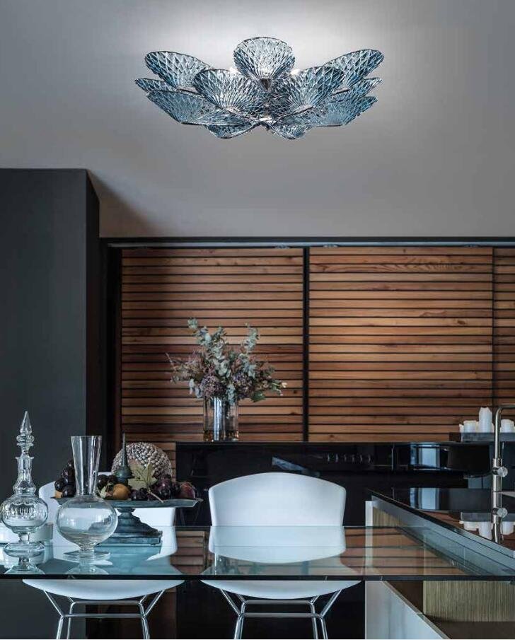 Flushmount Bella Murano Glass Flower Chandelier