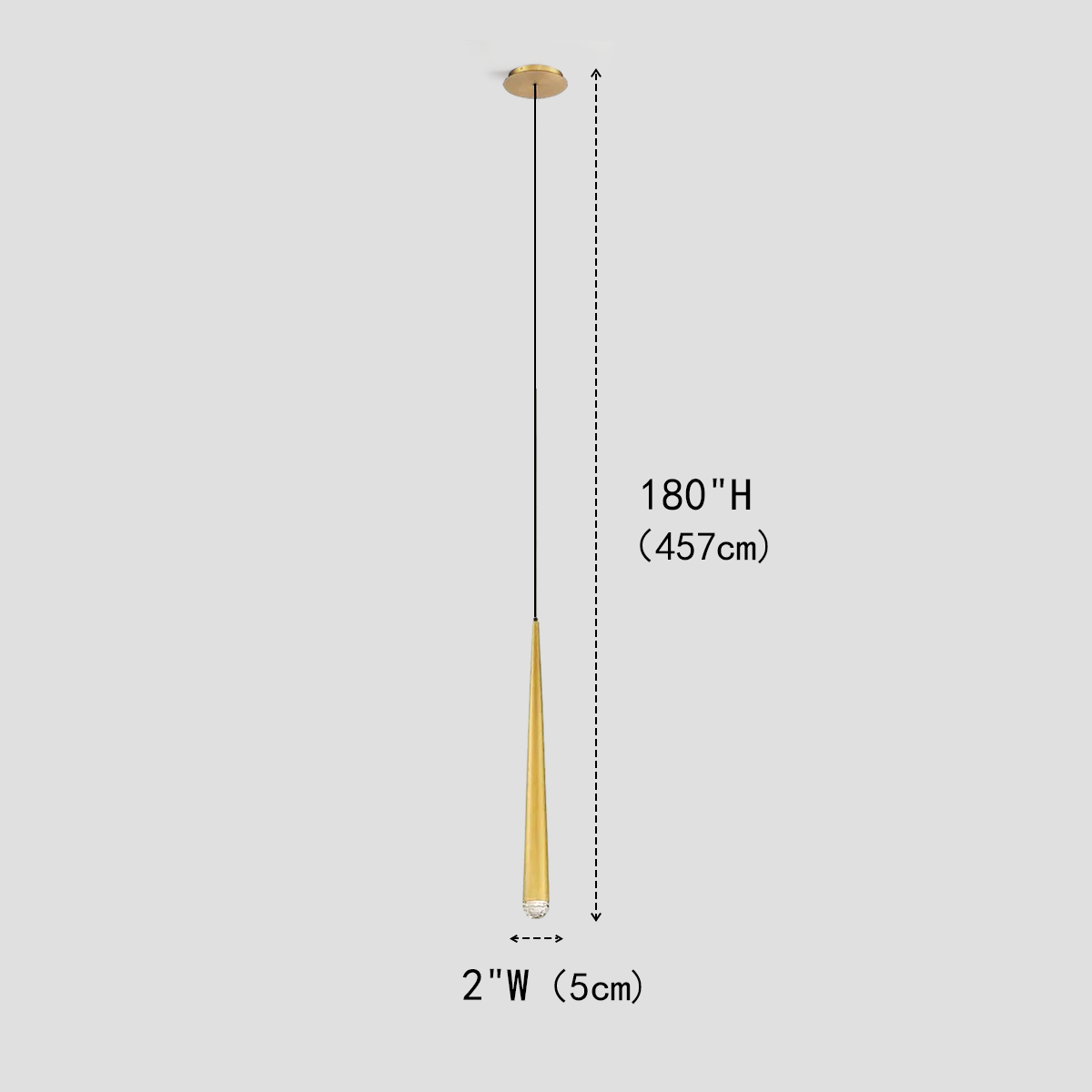 Fern Round Tubular Pendant