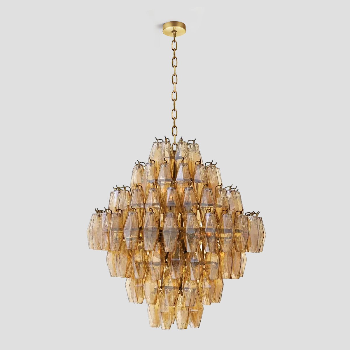 Allare Smoke Glass Large Chandelier