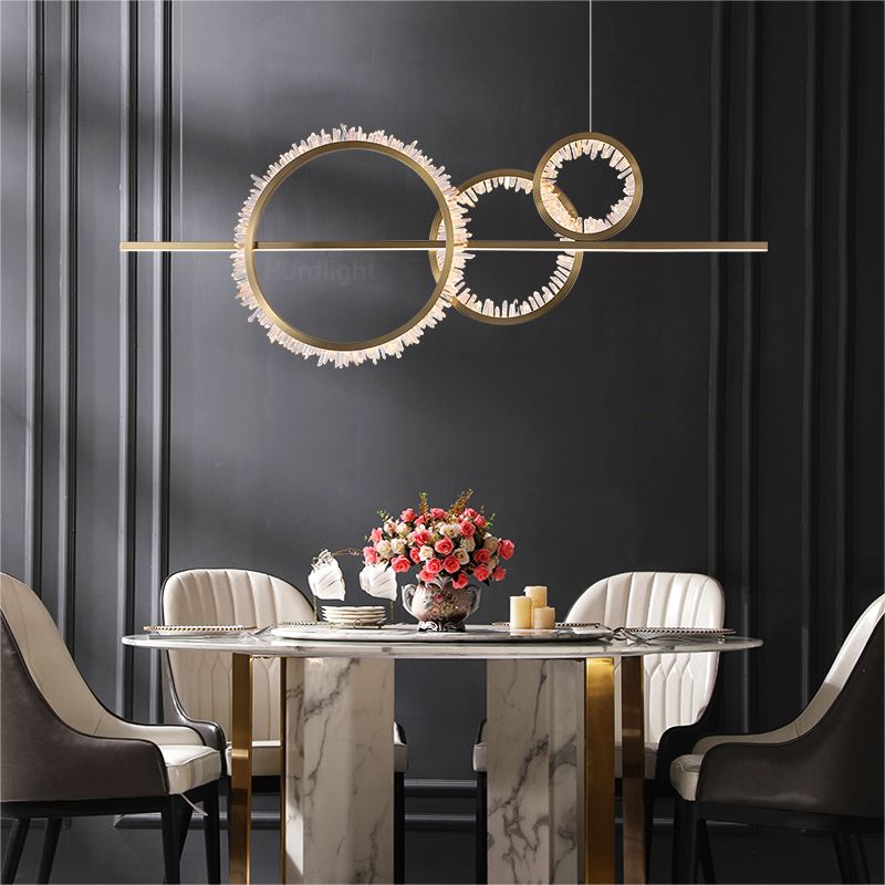Primary Crystal Cluster Kitchen Island Chandelier chandeliers for dining room,chandeliers for stairways,chandeliers for foyer,chandeliers for bedrooms,chandeliers for kitchen,chandeliers for living room Rbrights 3 Ring  