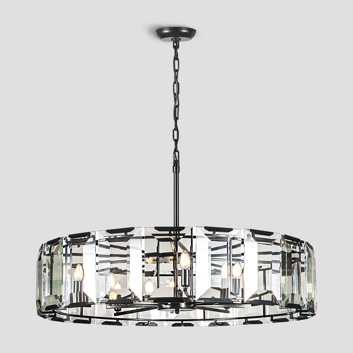 Riley Crystal Round Chandelier 24"