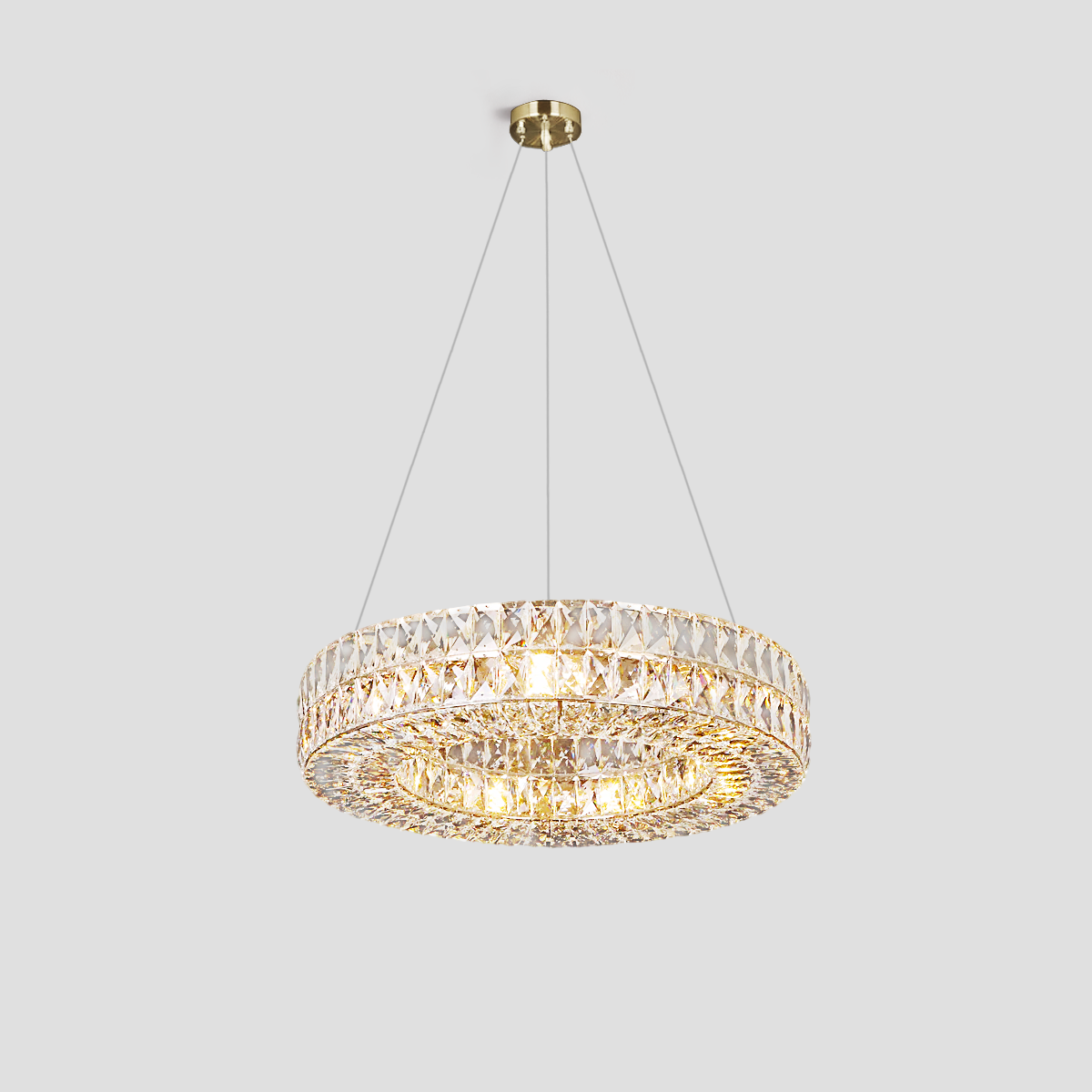Cybele Halo Crystal Ring Chandelier