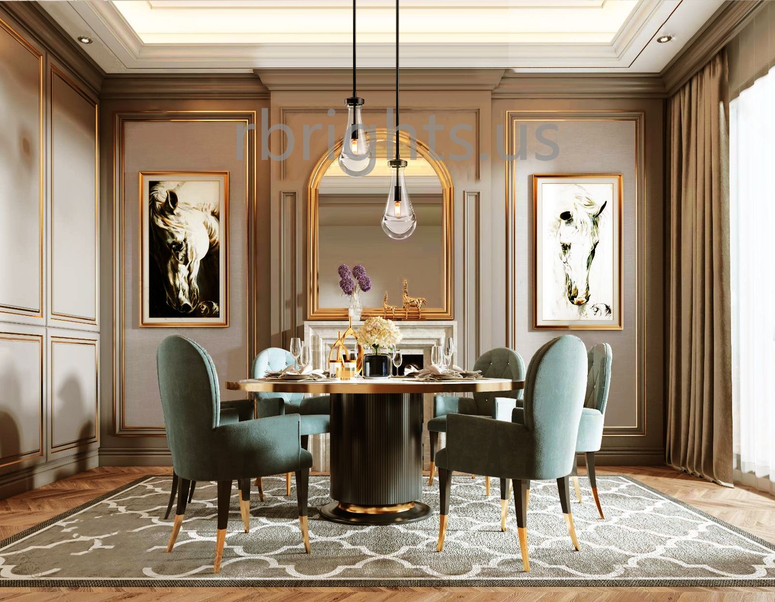 Raindrop round chandelier 5"(rod) Pendant for living room,Pendant for kitchen,Pendant for bathrooms,Pendant for bedrooms,Pendant for foyer,Pendant for stairways,Pendant for dining room Rbrights   