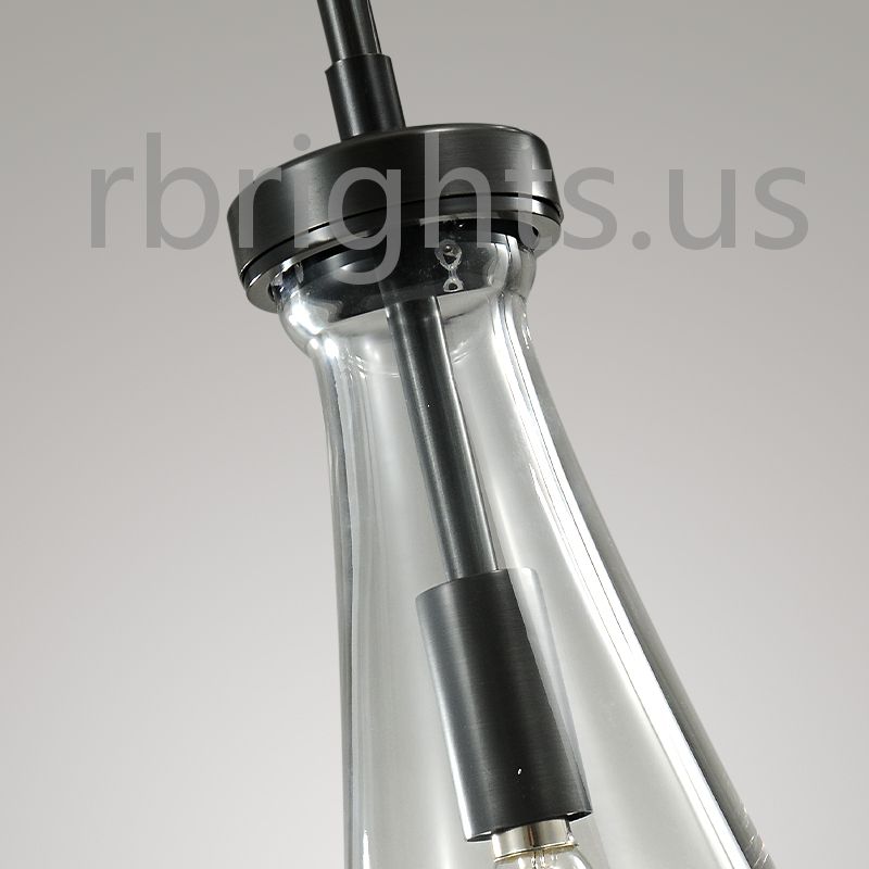 Raindrop round chandelier 5"(rod) Pendant for living room,Pendant for kitchen,Pendant for bathrooms,Pendant for bedrooms,Pendant for foyer,Pendant for stairways,Pendant for dining room Rbrights   