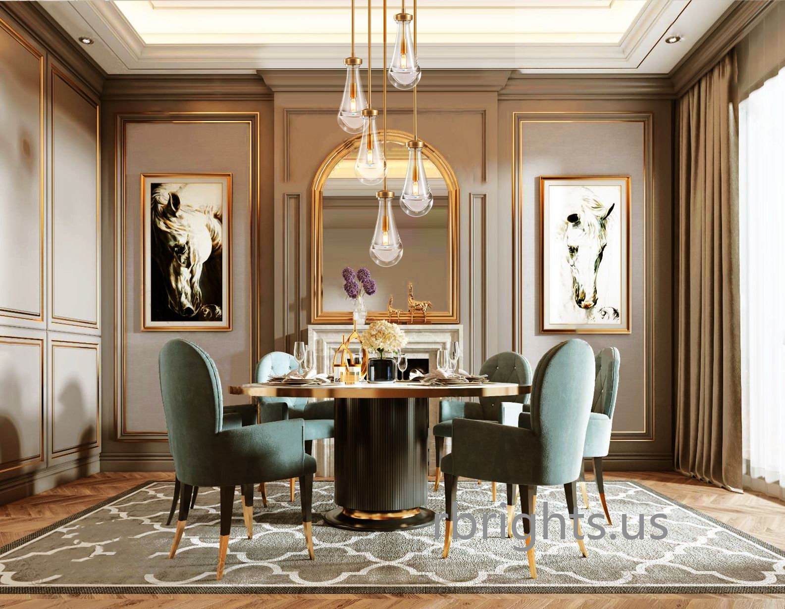 Raindrop round chandelier 14"(rod) Pendant for living room,Pendant for kitchen,Pendant for bathrooms,Pendant for bedrooms,Pendant for foyer,Pendant for stairways,Pendant for dining room Rbrights   