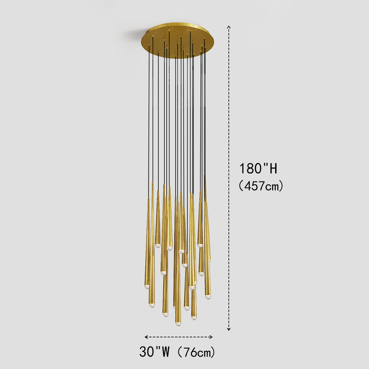 Fern Round Tubular Pendant