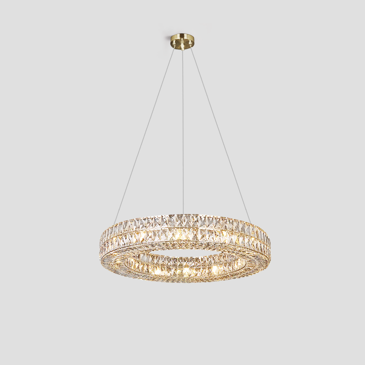 Cybele Halo Crystal Ring Chandelier