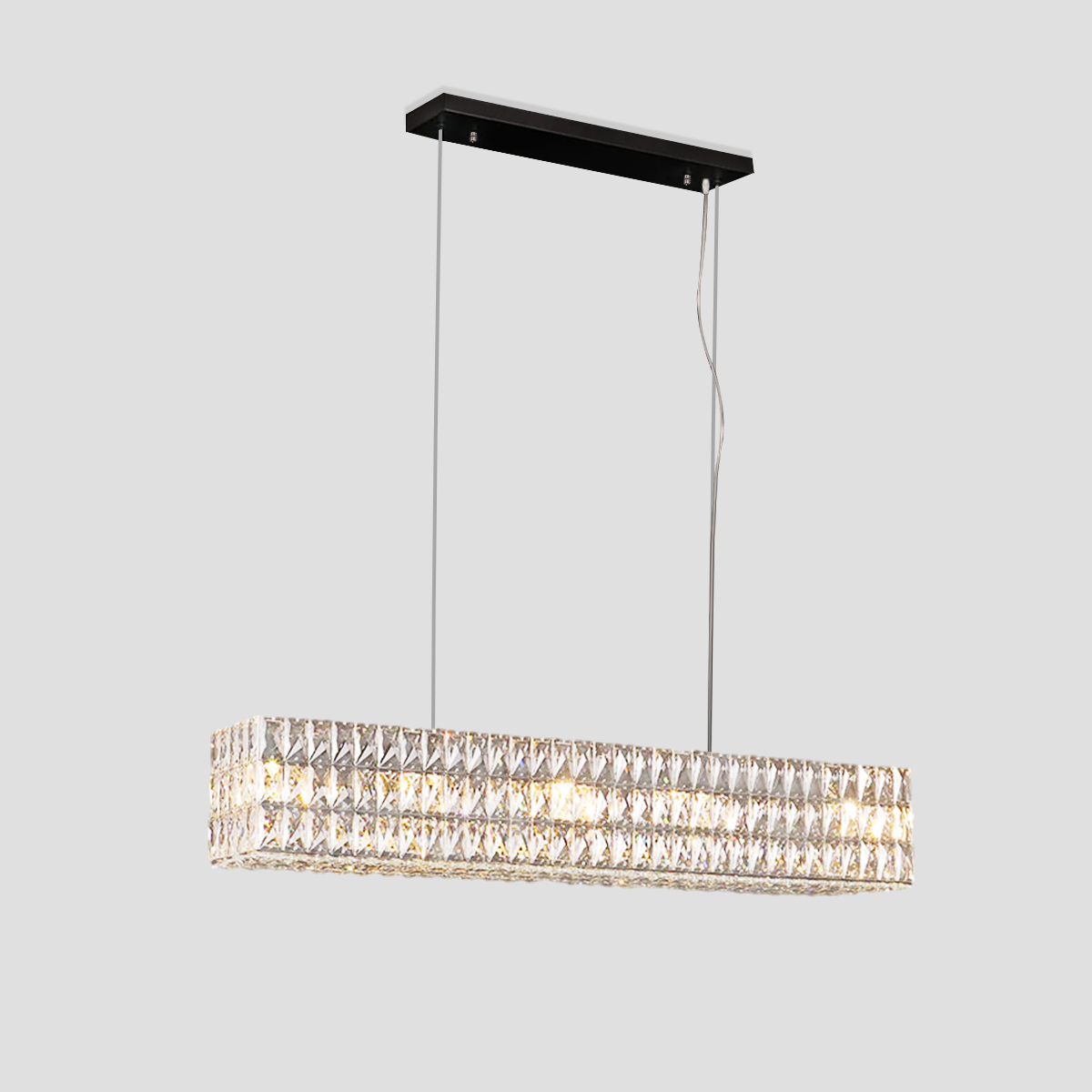 Cybele Halo Rectangular Crystal Chandelier