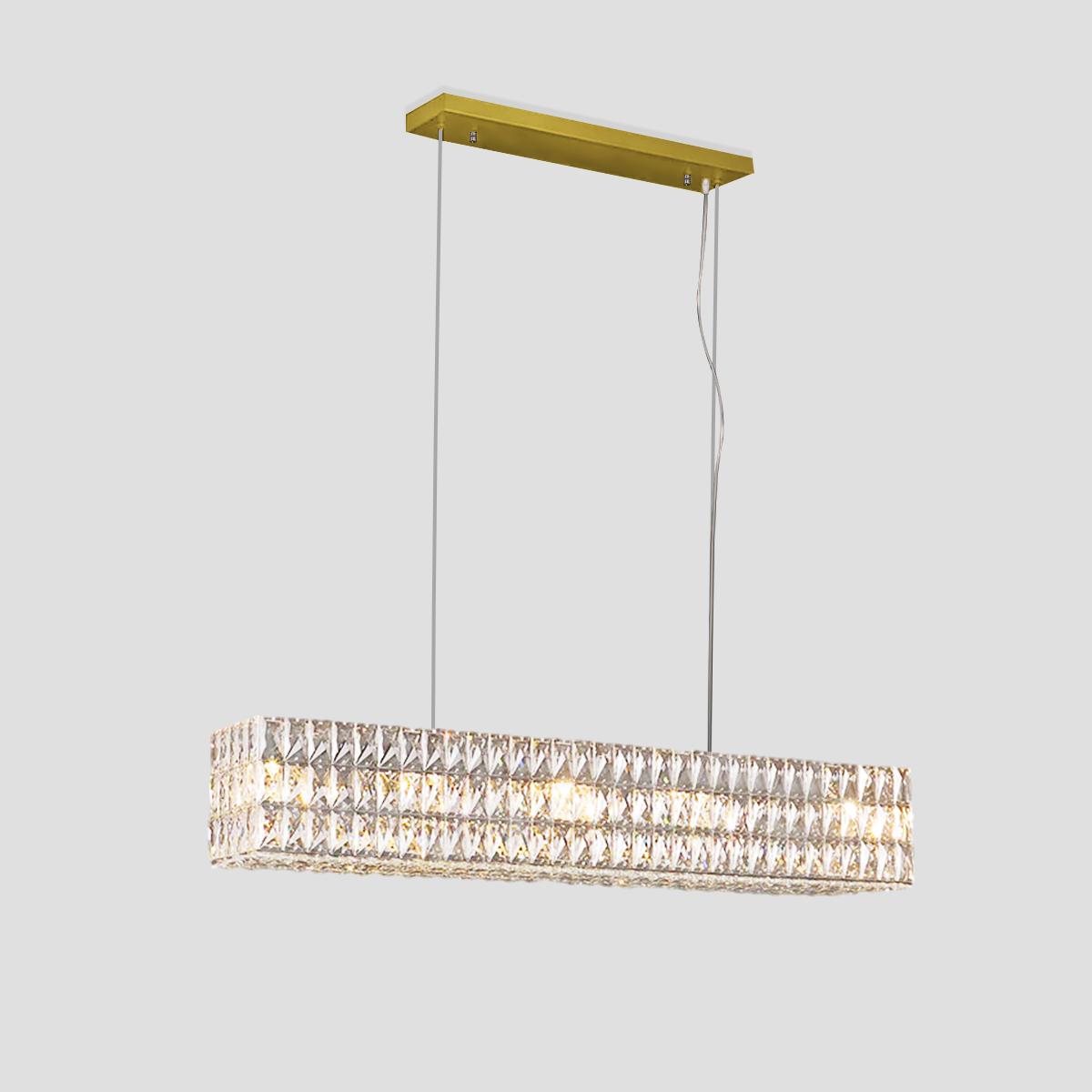 Cybele Halo Rectangular Crystal Chandelier
