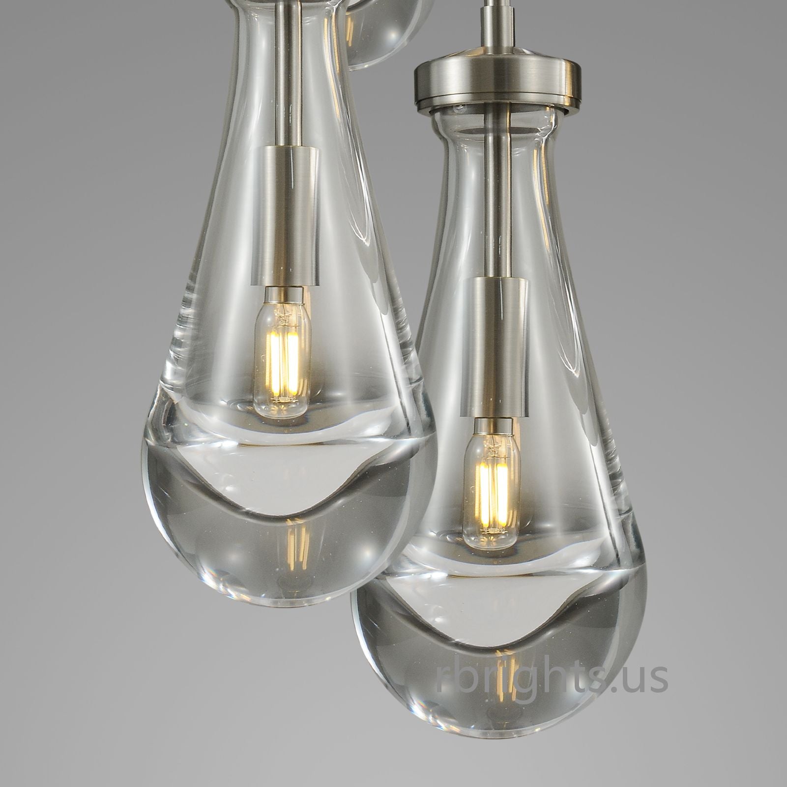 Raindrop round chandelier 14"(rod) Pendant for living room,Pendant for kitchen,Pendant for bathrooms,Pendant for bedrooms,Pendant for foyer,Pendant for stairways,Pendant for dining room Rbrights   