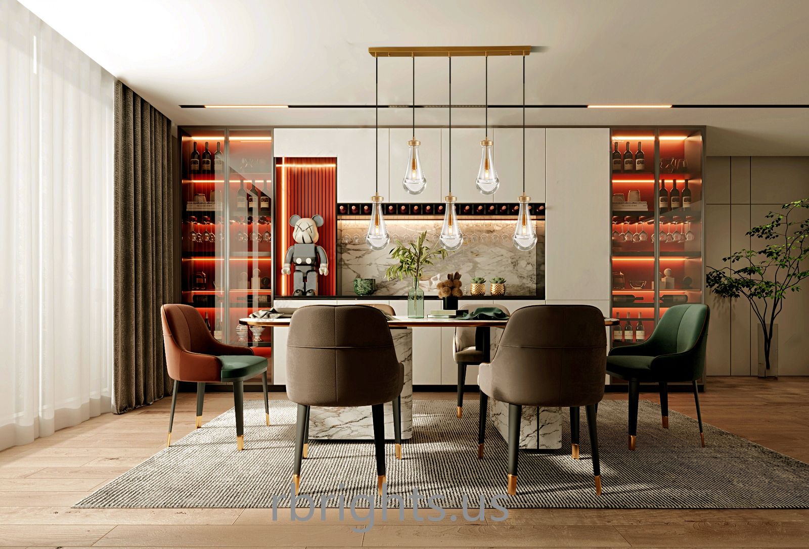 Raindrops Rectangular Chandelier 36" rod chandeliers for dining room,chandeliers for stairways,chandeliers for foyer,chandeliers for bedrooms,chandeliers for kitchen,chandeliers for living room Rbrights   