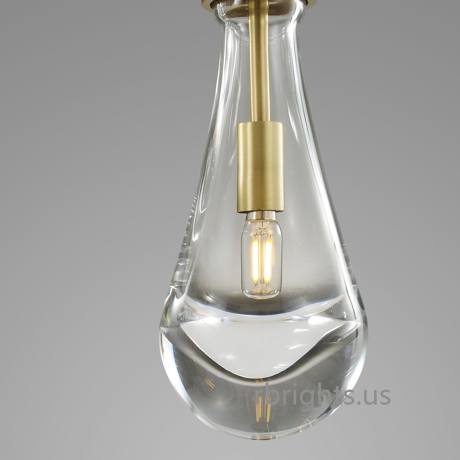 Raindrop round chandelier 14"(rod) Pendant for living room,Pendant for kitchen,Pendant for bathrooms,Pendant for bedrooms,Pendant for foyer,Pendant for stairways,Pendant for dining room Rbrights   
