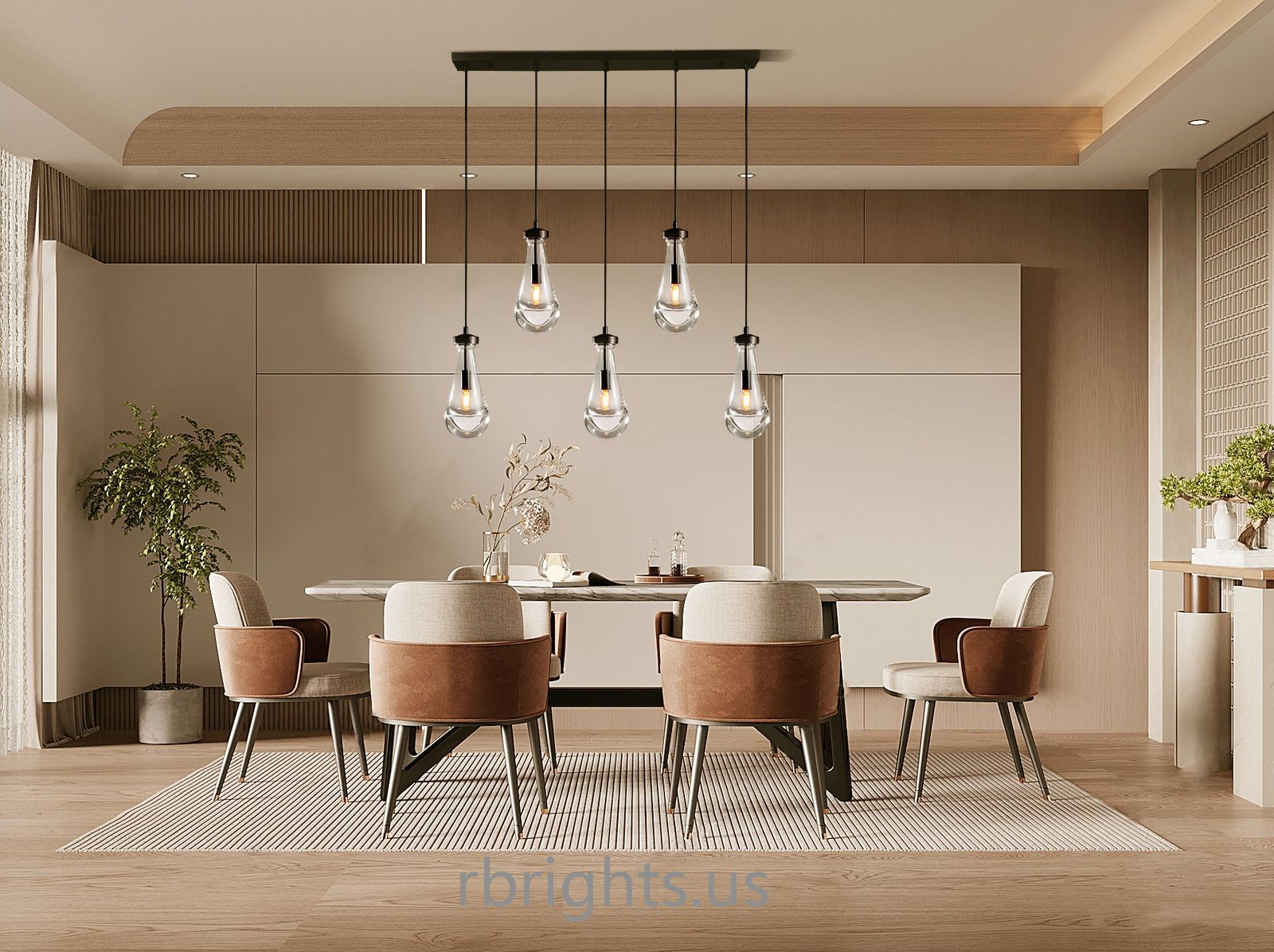 Raindrops Rectangular Chandelier 36" cord chandeliers for dining room,chandeliers for stairways,chandeliers for foyer,chandeliers for bedrooms,chandeliers for kitchen,chandeliers for living room Rbrights   