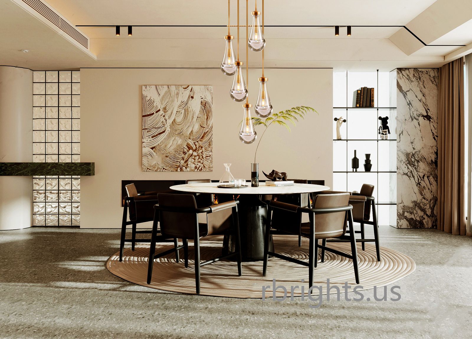 Raindrop round chandelier 14"(rod) Pendant for living room,Pendant for kitchen,Pendant for bathrooms,Pendant for bedrooms,Pendant for foyer,Pendant for stairways,Pendant for dining room Rbrights   