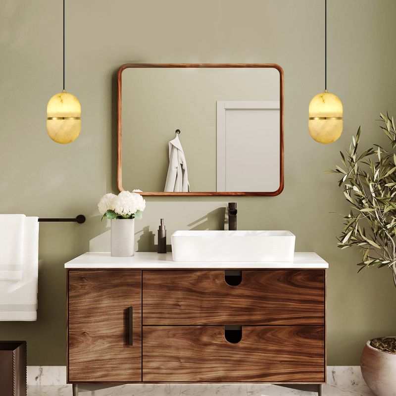 Alabaster Oval Pendant